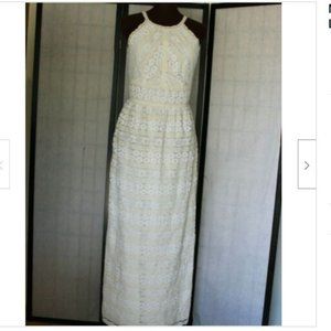Max Studio White Lace Maxi Dress